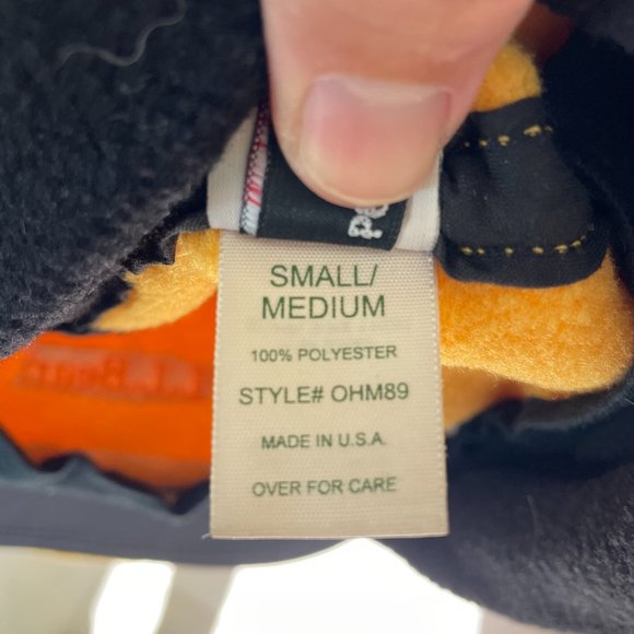 LL Bean Fleece Polartec Cap Hat Ear Flap Made in USA Mens Size S/M Yellow - Picture 8 of 8